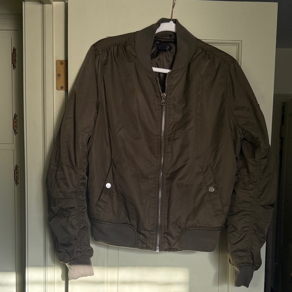 Topshop Khaki Men's Bomber Jacket
